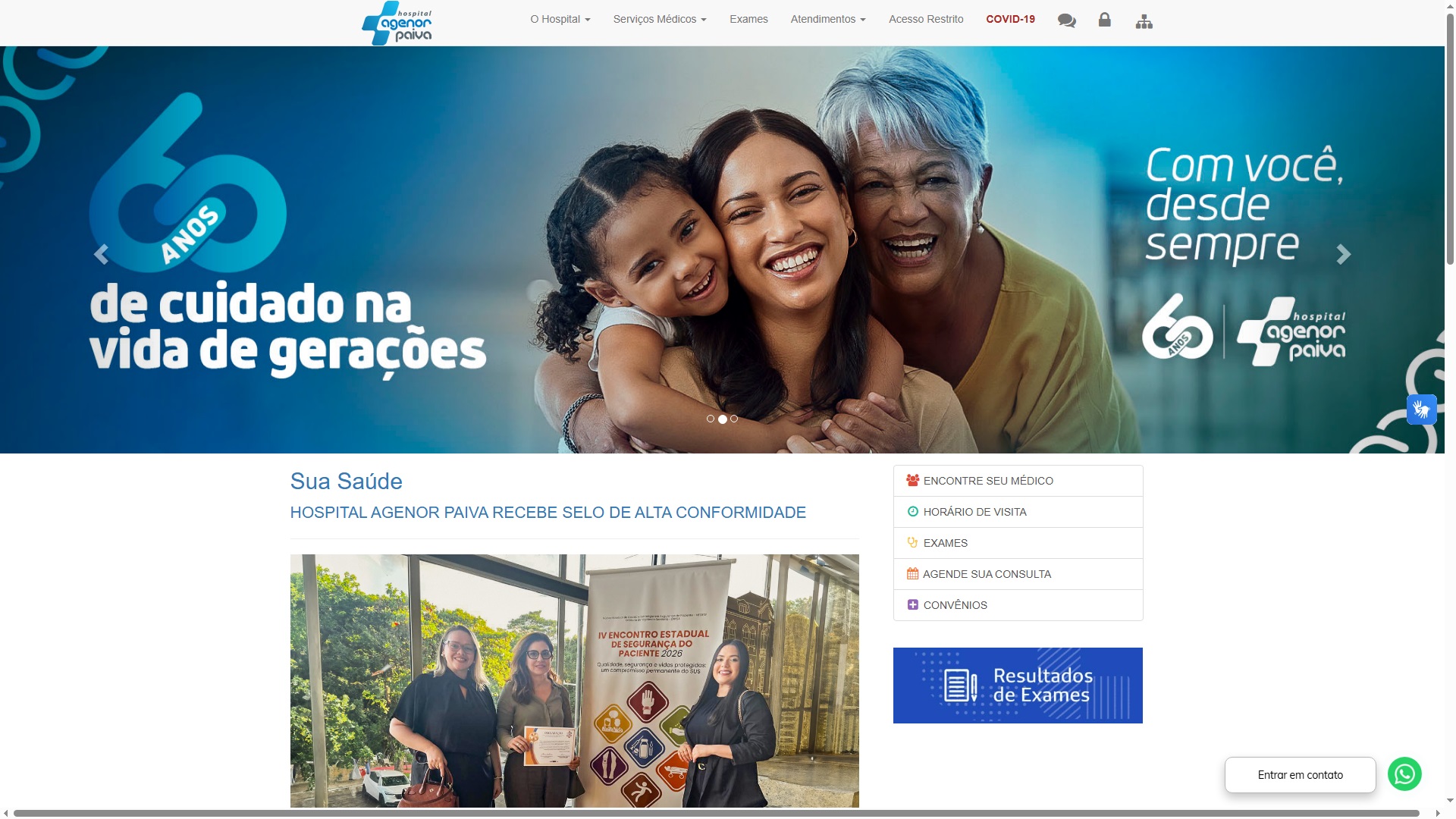 Profissional de saúde em ambiente hospitalar